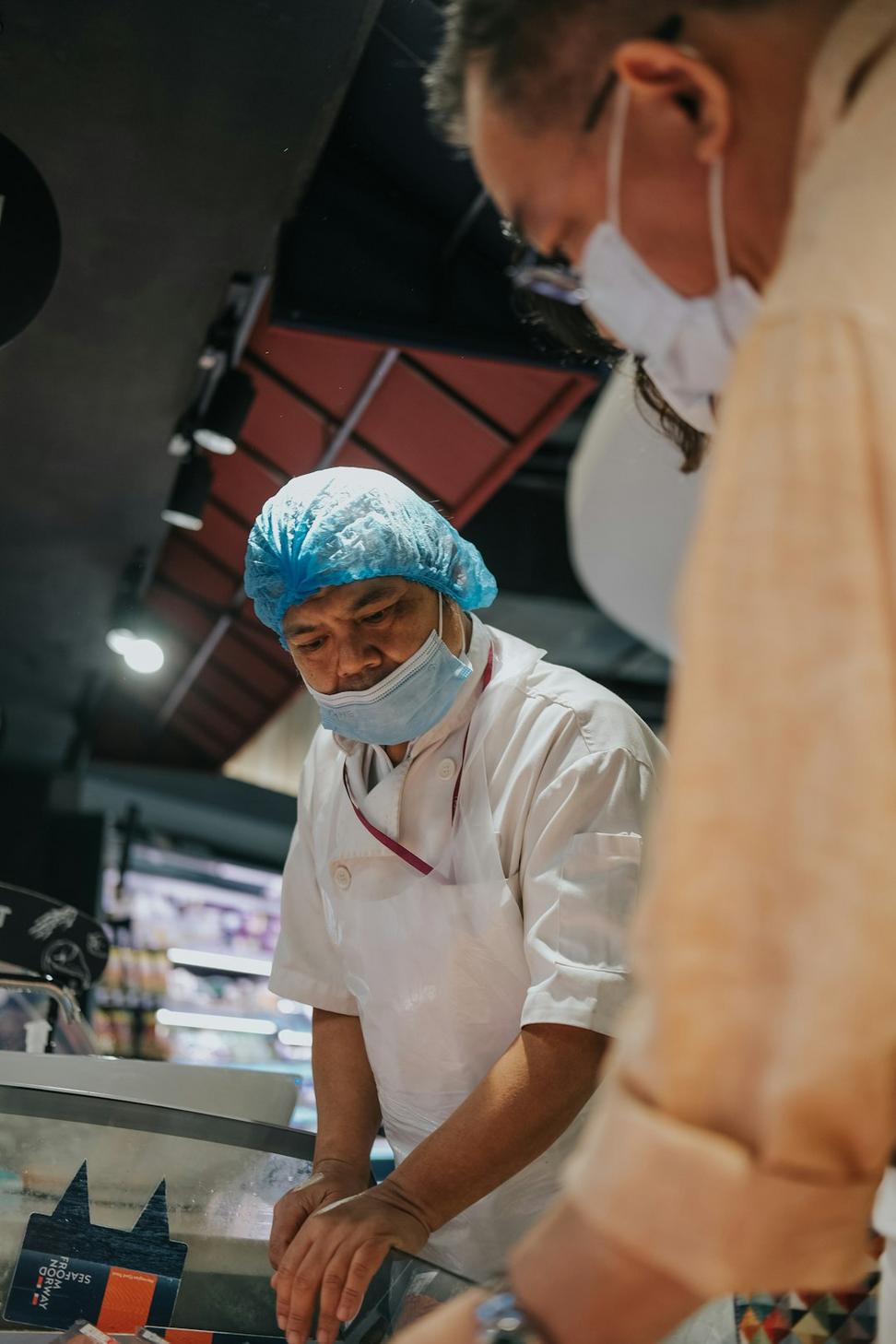 Chef at market